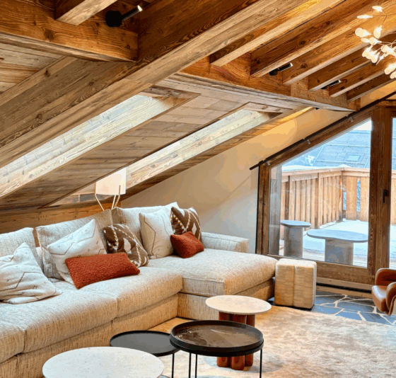 Résidence Fleur des Alpes Méribel salon luxe