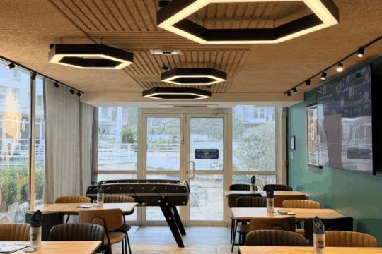 luminaires géométriques posés par duret electricite
