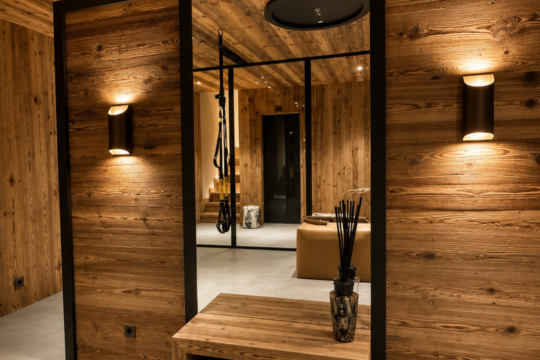 salle de sport bois luxe
