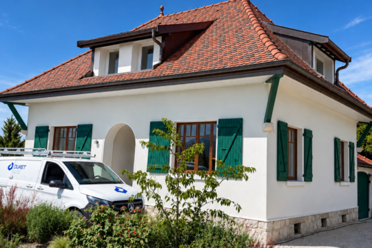 photo de la villa renaissance rénovée vu de l'extérieur